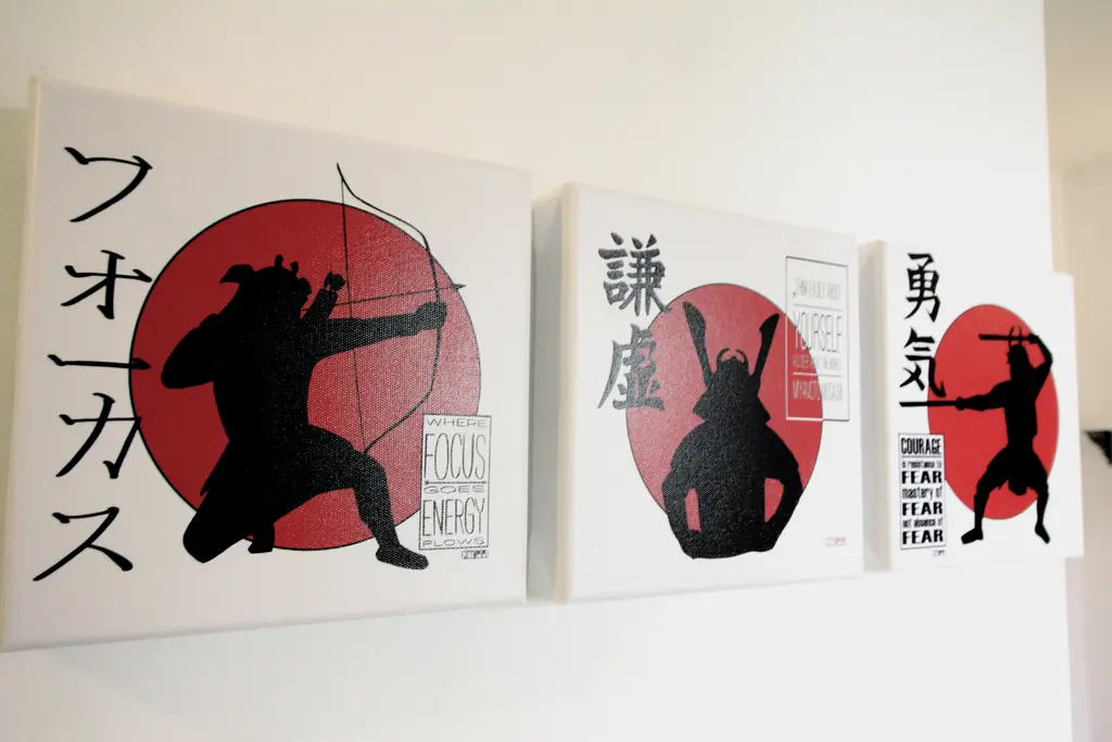 Japanische Kunstdrucke an der Wand